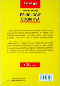 Mircea Miclea - Psihologie cognitiva. Modele teoretico experimentale - Img 2