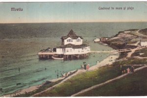 Movila. Cazinoul in mare si plaja (necirculata)