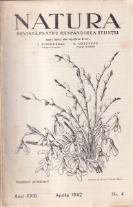 Natura. Revista pentru raspandirea stiintei, anul XXXI, nr. 4, aprilie 1942
