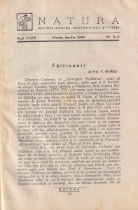 Natura. Revista pentru raspandirea stiintei, anul XXXIII, nr. 1, 2, 3-4, 5-12, ianuarie-decembrie 1944 (an complet, in coligat) - Img 4