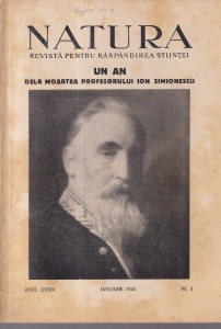 Natura. Revista pentru raspandirea stiintei, anul XXXIV, nr. 1, ianuarie 1945