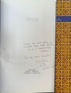Oravitzan - Lux, lumen (cu autografele si dedicatia autorului impreuna cu editorii)