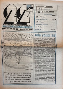 Revista 22, nr. 15, 19 aprilie 1991