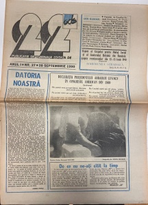 Revista 22, nr. 37, 28 septembrie 1990
