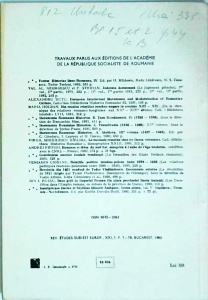 Revue des etudes sud-est europennes. Tome 21 / 1983, numarul 1 (janvier-mars) - Img 2
