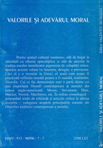 Selectie, traducere si note de Valentin Muresan - Valorile si adevarul moral - Img 2