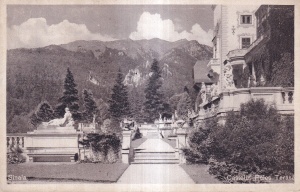 Sinaia Castelul Peles Terasa (circulata 1933)