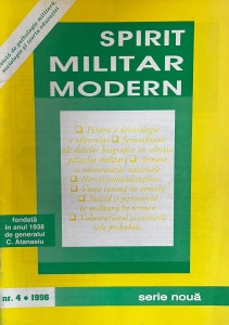 Spirit Militar Modern, nr. 4, 1996. Revista de psihologie militara, sociologie si teoria educatiei