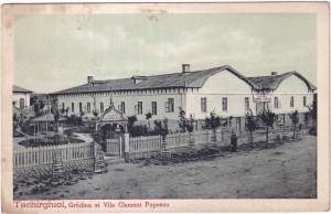 Techirghiol. Gradina si Vila Clement Popescu (circulata 1914)