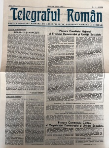 Telegraful roman, nr. 13-14/1989, 15 aprilie 1989. Foaie religioasa editata de Arhiepiscopia Ortodoxa Romana a Sibiului