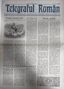 Telegraful roman, nr. 31-32, august 1981. Foaie religioasa editata de Arhiepiscopia Ortodoxa Romana a Sibiului