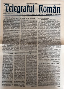 Telegraful roman, nr. 41-42/1988, 1 noiembrie 1988. Foaie religioasa editata de Arhiepiscopia Ortodoxa Romana a Sibiului
