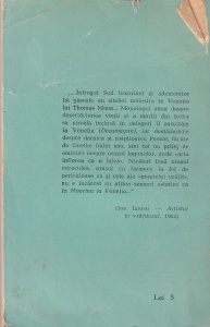 Thomas Mann - Moartea la Venetia - Img 2