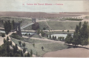 Vedere din Parcul Bibescu. Craiova (circulata circa 1910)