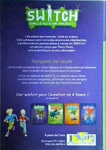 Ali Sparkes - Switch. Dancer mutation immediate! Araignees en cavale - Img 2
