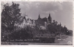 Arad. Priveliste din Parcul Unirii (circulata 1940)