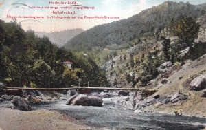 Baile Herculane / Herkulesfurdo. Czeznai hid magy. romaniai orszaghatarnal (circulata 1921)