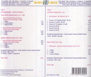 C.P.E. Bach. Joh. Chr. Bach. A. Vivaldi. K. Stamitz - The Magic Of The Virtuoso Flute, Vol. 41 (2 CD) - Img 2