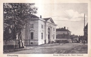 Campulung. Cercul Militar si Str. Matei Basarab (circulata 1928)