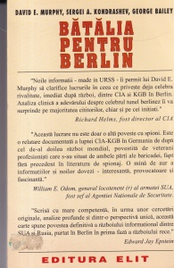 David E. Murphy - Batalia pentru Berlin. CIA si KGB in Razboiul Rece - Img 2