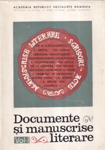 Documente si manuscrise literare, volumul 1