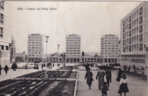 Iasi. Vedere din Piata Unirii (circulata 1953)