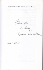 Ioana Parvulescu - In intimitatea secolului 19 (cu autograful autorului)