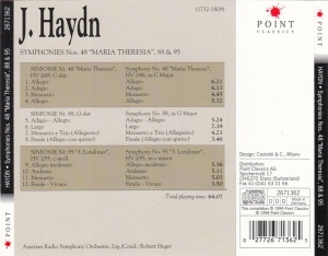 Joseph Haydn – Symphonies No. 48 "Maria Theresia", 88 and 95 - Img 2