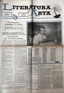 Literatura si Arta. Saptamanal al Uniunii Scriitorilor din Modova, nr. 12, 22 martie 1990