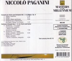 Niccolo Paganini - Concerto For Violin and Orchestra No. 1. - Img 2