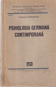 Nicolae Margineanu - Psihologia germana contimporana (1930)