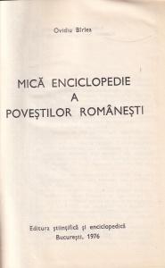 Ovidiu Birlea - Mica enciclopedie a povestilor romanesti - Img 2