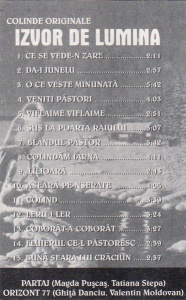 Partaj, Orizont 77 – Izvor de lumina. Colinde originale - Img 2
