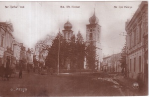 Pitesti. Str. Serban Voda. Bis. Sft. Nicolae. Str. Dna Balasa (necirculata)