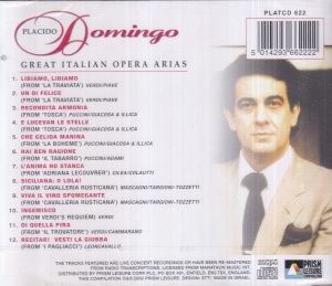 Placido Domingo - Great Italian Opera Arias (sigilata) - Img 2