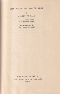 Radclyffe Hall - The well of loneliness. With a commentary by Havelock Ellis (1929) - Img 1