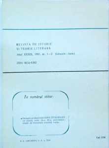 Revista de istorie si teorie literara. Ianuarie - Iunie 1991 - Img 2