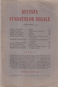 Revista Fundatiilor Regale, anul I, nr. 12, decembrie 1934