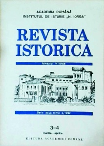 Revista Istorica, tomul 3, numarul 3, 4, martie, aprilie, anul 1992