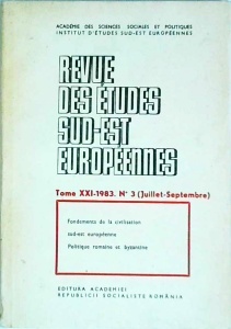 Revue des etudes sud-est europennes. Tome 21 / 1983, numarul 3 (juillet-septembre)