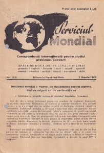 Serviciul Mondial. Corespondenta internationala pentru studiul..., nr. III/5, 1 martie 1942
