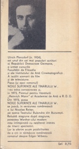 Ulrich Plenzdorf - Noile suferinte ale tanarului W - Img 2