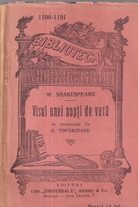 W. Shakespeare - Visul unei nopti de vara. In romaneste de G. Toparceanu (editie veche)