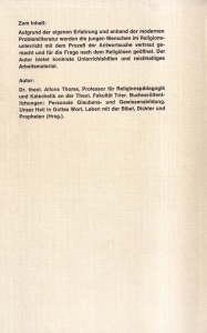 Alfons Thome - Moderne Problemliteratur im Religionsunterricht - Img 2