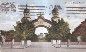 Bucuresti. Intrarea in Parcul Carol I (circulata 1927)