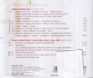 Charles Ives, Rene Eckhardt – Piano Sonatas Nos. 1 and 2 (sigilat) - Img 2