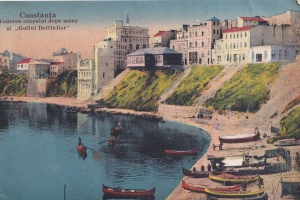 Constanta. Perla Marei Negre. Vederea orasului depe mare si ,,Golful Delfinilor" (necirculata)