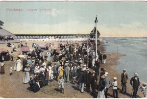 Constanta. Plaja de la Mamaia (circulata 1913)