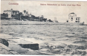 Constanta. Vederea Bulevardului cu Cuzino vazut despre Mare (circulata 1925)