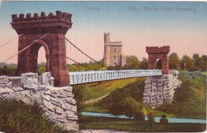 Craiova. Parcul Bibescu. Podul Suspendat (circa 1910, necirculata)